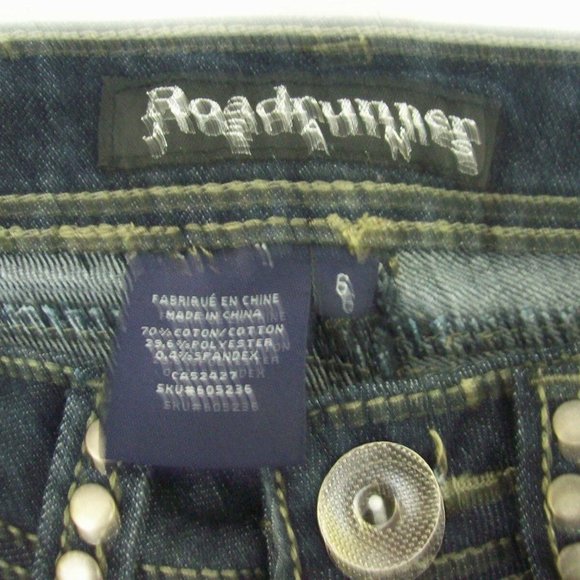 Roadrunner Slim Boot Cut Mid Rise Denim Blue Jeans - Picture 4 of 4